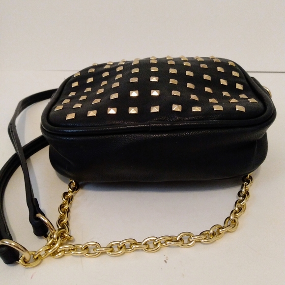 L D Black Faux Leather Baguette Cross Body Bag - Picture 7 of 7